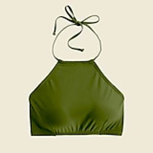 Olive Green JCrew Bikini Top NWT Size M